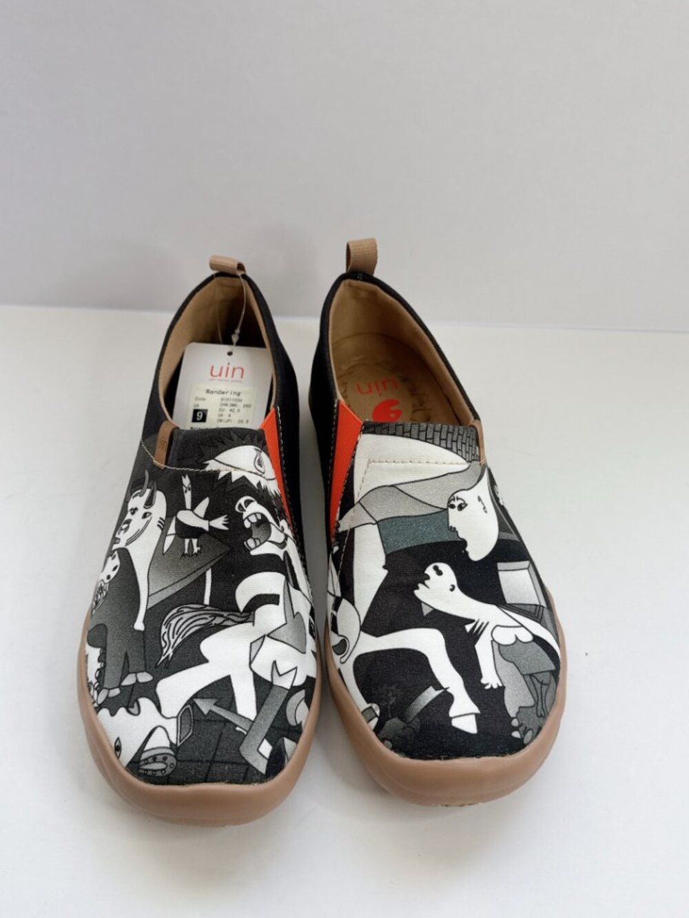 Men’s Size 9 UIN Wandering Canvas Comfy Slip-On Art Travel Shoes Loafers